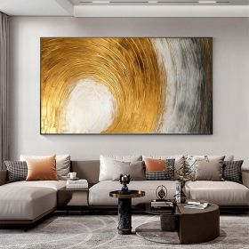 Hand Painted Oil Painting Abstract Gold Texture Oil Painting on Canvas Original Minimalist Art Golden Decor Custom Painting Living Room Home Decor (style: 01, size: 90X120cm)