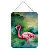 NEW Flamingo Wall or Door Hanging Prints Aluminum Metal Sign Kitchen Wall Bar Bathroom Plaque Home Decor Front Door Plaque, 12x16, Multicolor